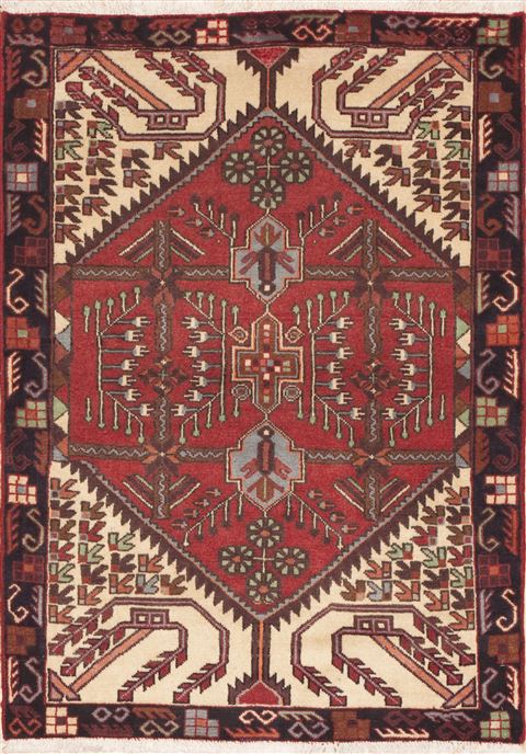 Hamedan Red Hand Knotted 35 X 411 Area Rug 100-11417 Image 0