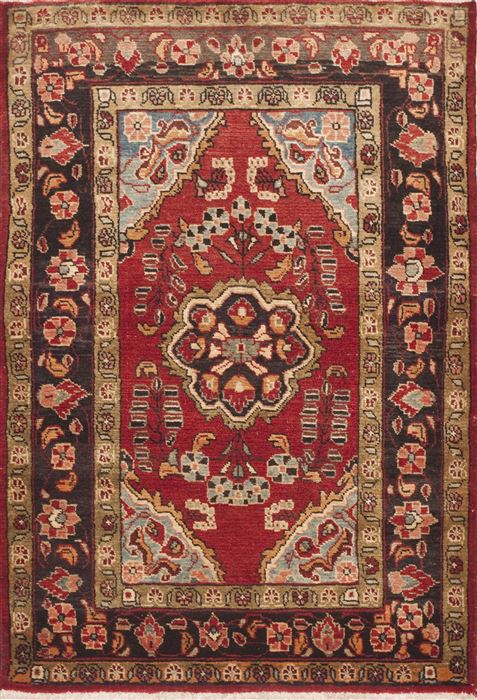 Hamedan Red Square Hand Knotted 16 X 16  Area Rug 100-11418 Image 0