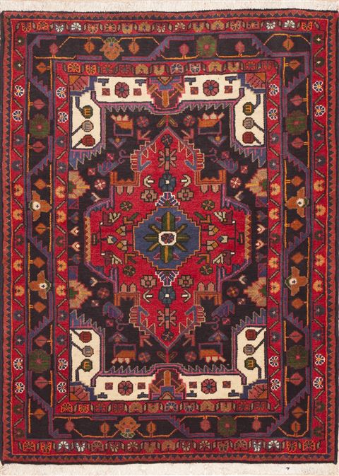 Hamedan Red Hand Knotted 37 X 410  Area Rug 100-11424 Image 0