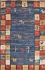 Gabbeh Blue Hand Knotted 33 X 53  Area Rug 100-11431 Thumb 0