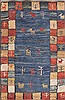 Gabbeh Blue Hand Knotted 33 X 53 Area Rug 100-11431 Thumb 0