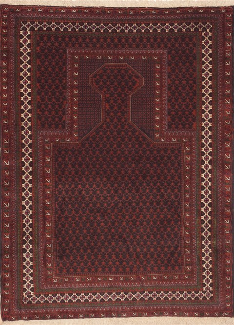 Baluch Red Hand Knotted 35 X 47 Area Rug 100-11439 Image 0