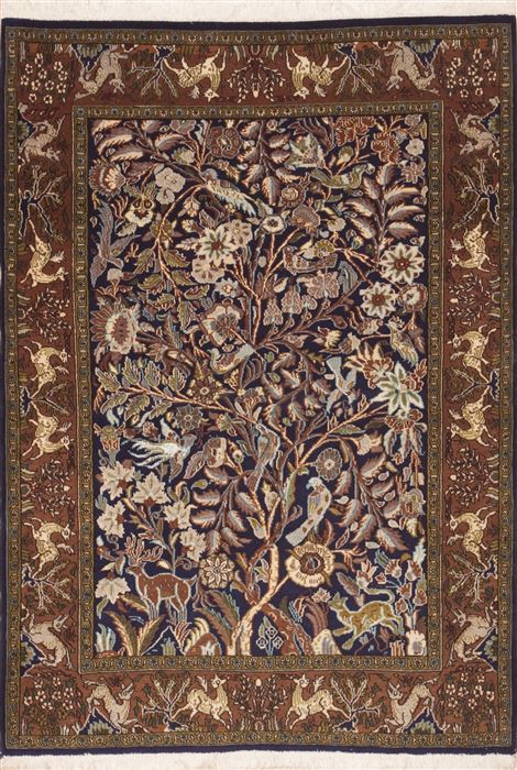 Shahreza Brown Hand Knotted 35 X 50 Area Rug 100-11440 Image 0