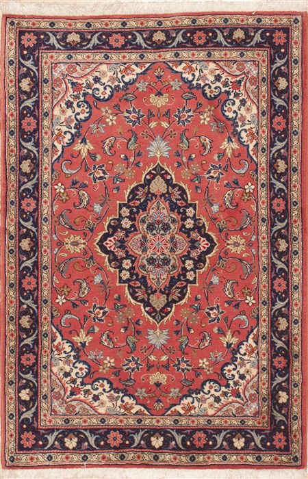 Yazd Purple Hand Knotted 34 X 50 Area Rug 100-11441 Image 0