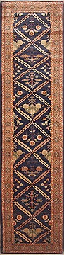 Pakistani Pishavar Blue Runner 13 to 15 ft Wool Carpet 11447