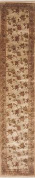 Jaipur Beige Runner Hand Knotted 2'4" X 11'9"  Area Rug 100-11451