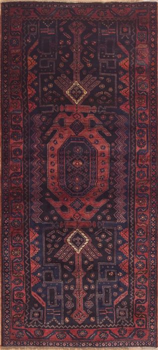 Hamedan Red Runner Hand Knotted 46 X 911  Area Rug 100-11459 Image 0