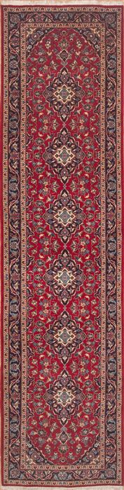 Kashan Red Runner Hand Knotted 34 X 131  Area Rug 100-11465 Image 0