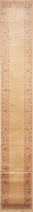 Pishavar Yellow Runner Hand Knotted 20 X 216  Area Rug 100-11467 Image 0