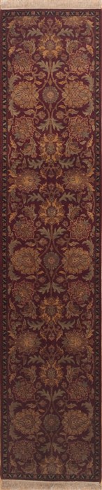 Jaipur Red Runner Hand Knotted 26 X 120  Area Rug 100-11471 Image 0