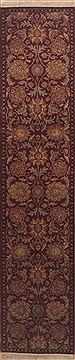 Indian Jaipur Red Runner 10 to 12 ft Wool Carpet 11471