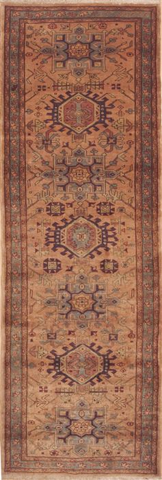 Ardebil Purple Runner Hand Knotted 30 X 103  Area Rug 100-11481 Image 0