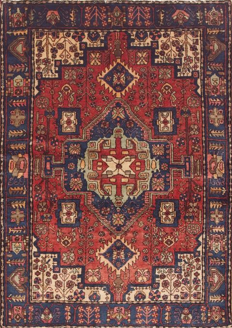 Nahavand Red Hand Knotted 48 X 68 Area Rug 100-11488 Image 0