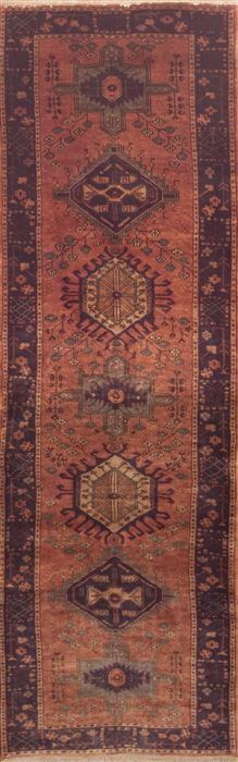 Ardebil Brown Runner Hand Knotted 35 X 1011  Area Rug 100-11492 Image 0