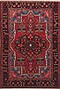 Hamedan Red Hand Knotted 45 X 63 Area Rug 100-11495 Thumb 0