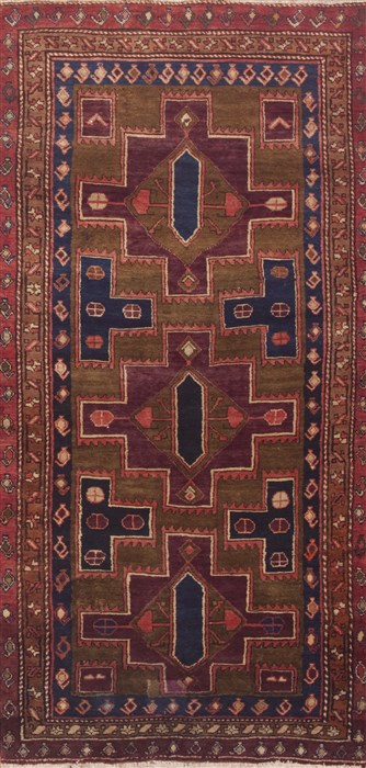 Ardebil Green Runner Hand Knotted 42 X 810  Area Rug 100-11496 Image 0