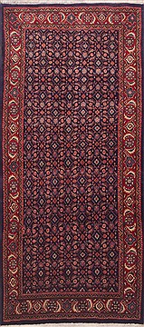 Mahal Blue Runner Hand Knotted 4'0" X 9'7"  Area Rug 100-11498