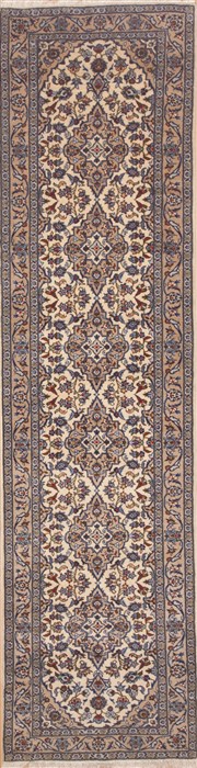 Yazd Beige Runner Hand Knotted 33 X 133  Area Rug 100-11502 Image 0