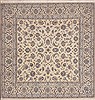 Nain White Square Hand Knotted 67 X 67  Area Rug 100-11508 Thumb 0