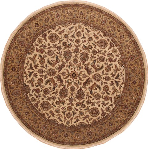 Jaipur Green Round Hand Knotted 711 X 711  Area Rug 100-11512 Image 0