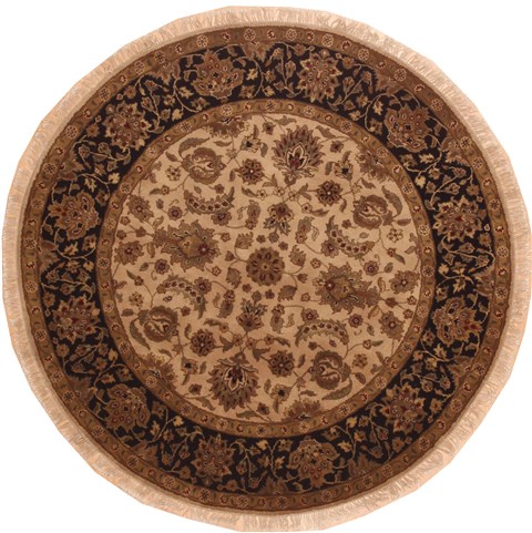 Jaipur Green Round Hand Knotted 60 X 60  Area Rug 100-11518 Image 0