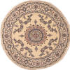 Nain Blue Round Hand Knotted 63 X 63  Area Rug 100-11520 Thumb 0