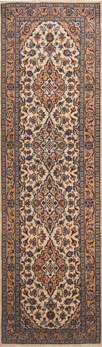 Nain Blue Runner Hand Knotted 35 X 118  Area Rug 100-11524 Image 0