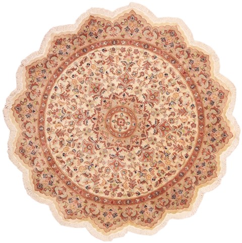Pak-Persian Brown Round Hand Knotted 50 X 50  Area Rug 100-11528 Image 0