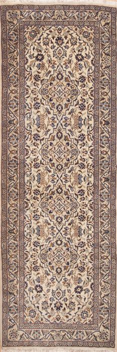 Yazd Blue Runner Hand Knotted 35 X 98  Area Rug 100-11535 Image 0