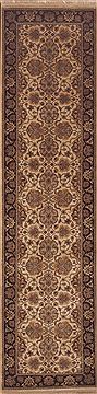 Jaipur Beige Runner Hand Knotted 2'6" X 10'0"  Area Rug 100-11536