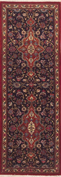 Qum Red Runner Hand Knotted 27 X 77  Area Rug 100-11540 Image 0