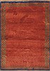 Gabbeh Red Hand Knotted 43 X 59  Area Rug 100-11550 Thumb 0