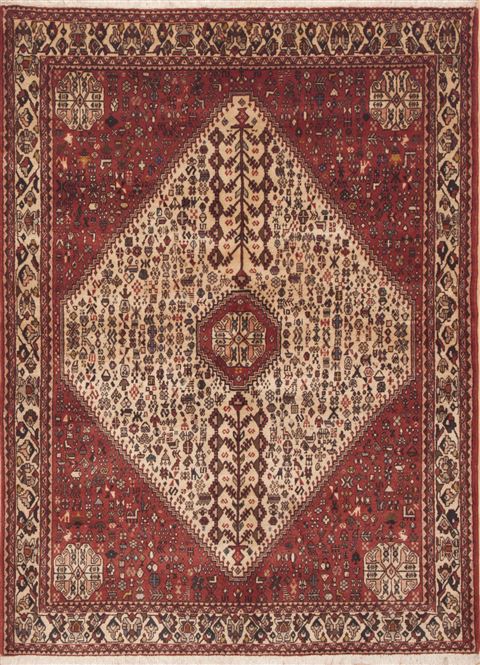 Abadeh Beige Hand Knotted 50 X 69 Area Rug 100-11551 Image 0