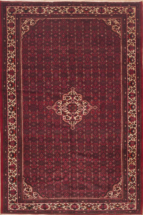 Hossein Abad Red Hand Knotted 67 X 911 Area Rug 100-11553 Image 0