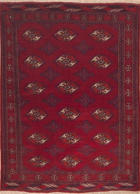 Turkman Red Hand Knotted 38 X 50  Area Rug 100-11558 Image 0