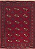 Turkman Red Hand Knotted 38 X 50  Area Rug 100-11558 Thumb 0