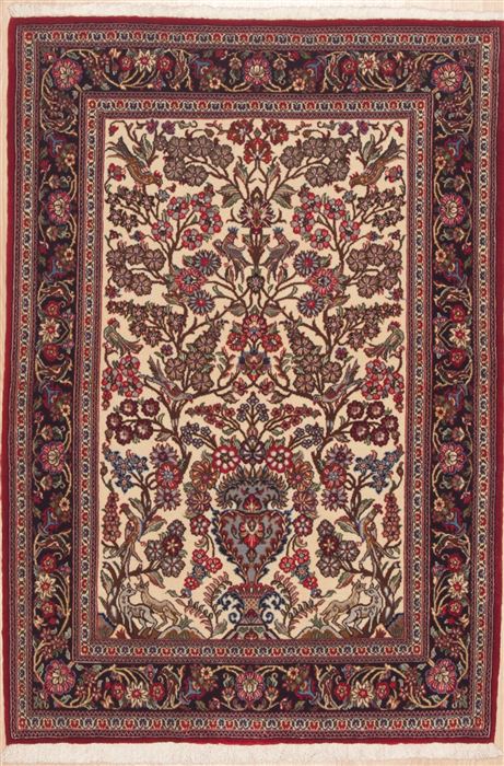 Qum Red Hand Knotted 36 X 50  Area Rug 100-11560 Image 0