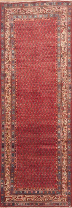 Baluch Red Runner Hand Knotted 38 X 111  Area Rug 100-11571 Image 0