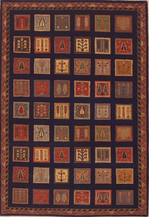 Gabbeh Multicolor Hand Knotted 42 X 60 Area Rug 100-11584 Image 0