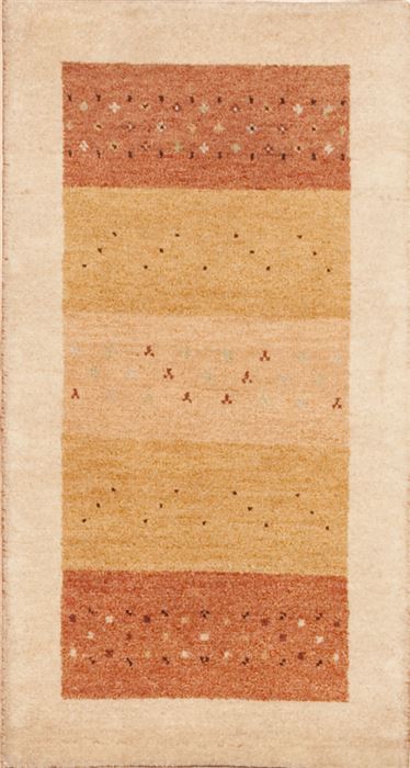 Gabbeh Yellow Hand Knotted 111 X 39 Area Rug 100-11588 Image 0