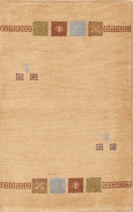 Gabbeh Beige Hand Knotted 23 X 37 Area Rug 100-11592 Image 0