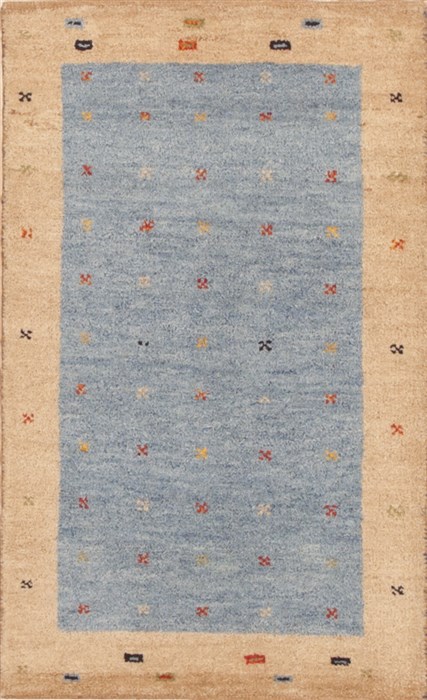 Gabbeh Blue Hand Knotted 22 X 37 Area Rug 100-11593 Image 0