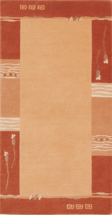 Nepal Beige Hand Knotted 23 X 46  Area Rug 100-11601 Image 0