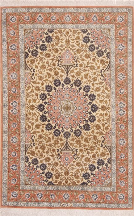 Qum Green Hand Knotted 27 X 311  Area Rug 100-11603 Image 0