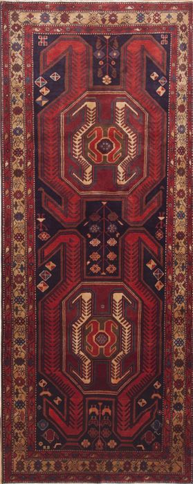 Mussel Red Runner Hand Knotted 43 X 108  Area Rug 100-11615 Image 0