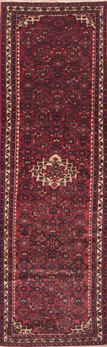 Hossein Abad Red Runner Hand Knotted 31 X 108  Area Rug 100-11617 Image 0