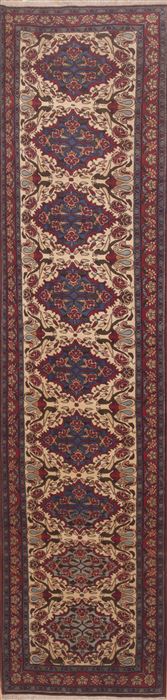 Bidjar White Runner Hand Knotted 29 X 129  Area Rug 100-11622 Image 0