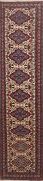 Bidjar White Runner Hand Knotted 2'9" X 12'9"  Area Rug 100-11622