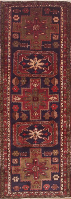 Baluch Red Runner Hand Knotted 411 X 116  Area Rug 100-11624 Image 0