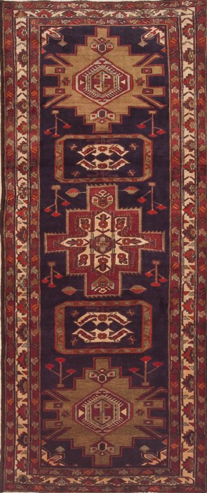 Baluch Red Runner Hand Knotted 46 X 108  Area Rug 100-11627 Image 0